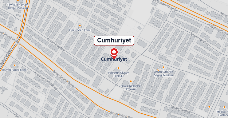 Cumhuriyet mahallesi haritası