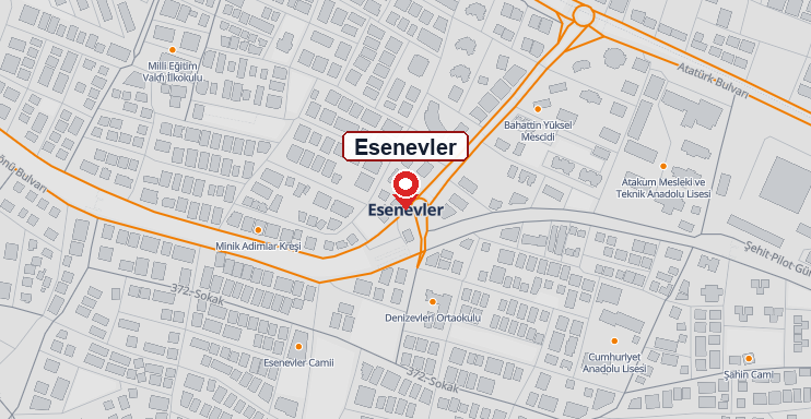 Esenevler mahallesi haritası