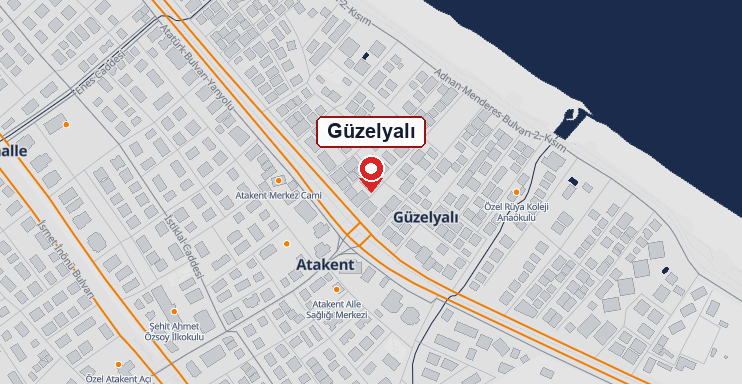 Güzelyalı mahallesi haritası