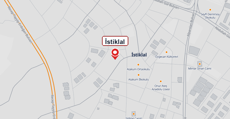 İstiklal mahallesi haritası