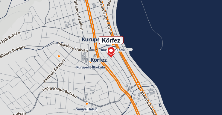 Körfez mahallesi haritası